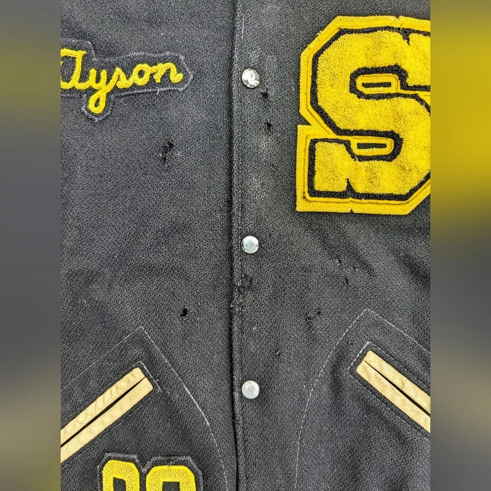 Vintage 1950s Varsity Wrestling Letterman Jacket St. Helens 42 Well Worn 50s VTG - Picture 3 of 7